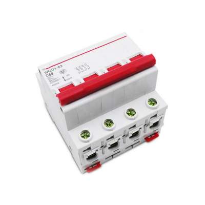 Three-phase four wire circuit breaker DZ47 4P 40A air switch 380V low voltage breaker